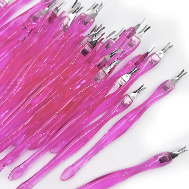 5/10/20/50Pcs dissolvant de peau morte Nail Art fourchette dissolvant de cuticules pince poussoir to