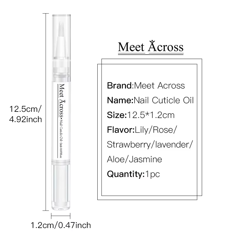 Stylo à huile pour nutrition des ongles, renforcement des ongles fins et croissance, 6 odeurs, trait