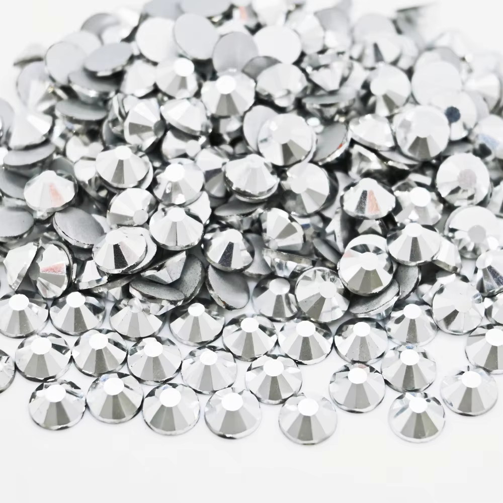 Mine couleur SS6-SS30 verre Super pailleté Flatback cristal argent dos Non correcteurs strass pour m