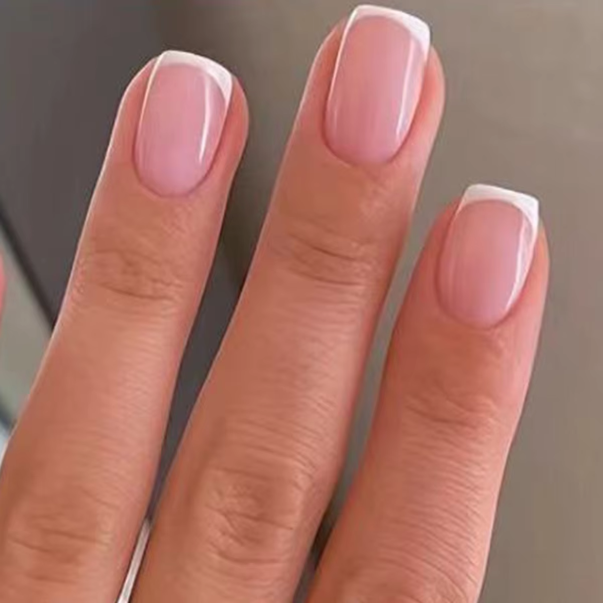 24 pièces/ensemble femmes filles court français bleu clair rose double couleur Surface brillante cou