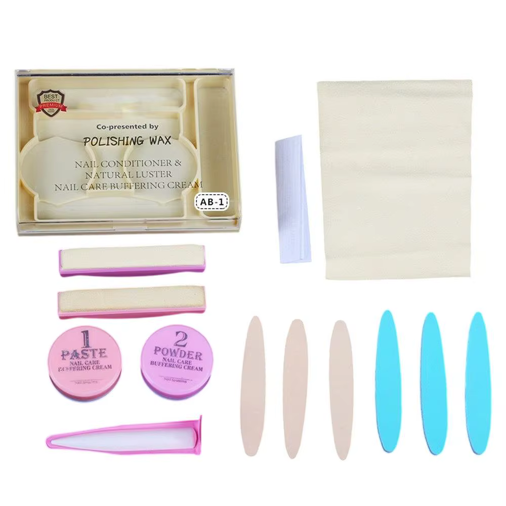 Kit de manucure et pédicure avec polissoir, kit de préparation des ongles naturels pour femmes, fill