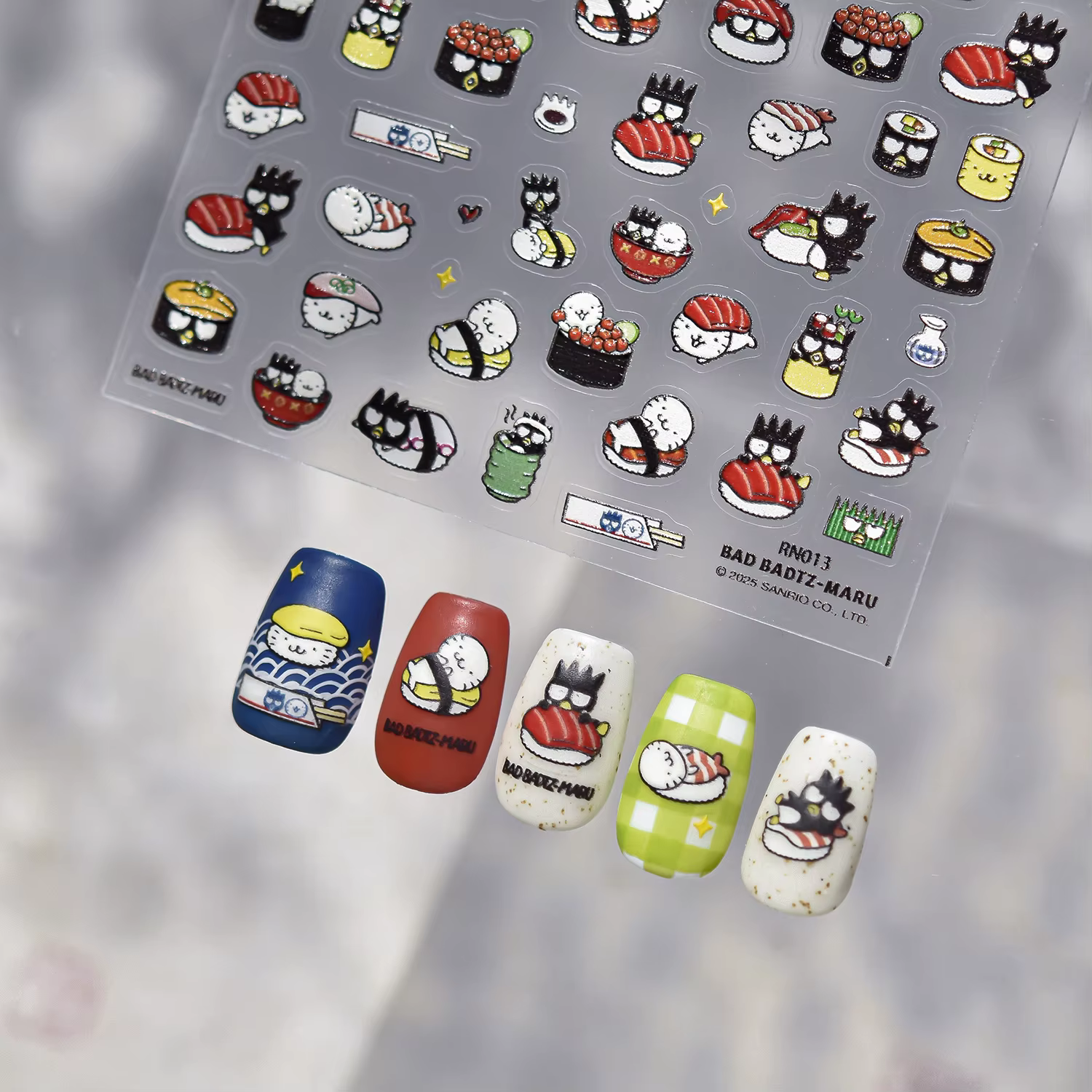 1 pièces nouvelle famille Sanrio dessin animé 5D en relief autocollant pour ongles mignon Hello Kitt