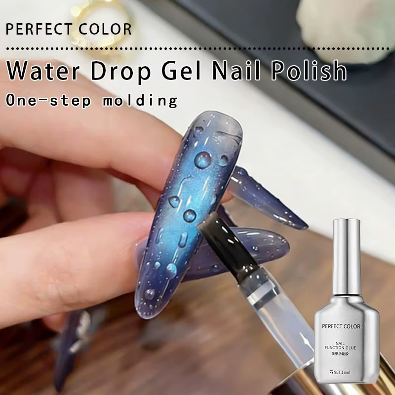 Gel à ongles effet goutte d'eau transparent pour nail art, 16 ml, effet goutte de pluie, pour la cré