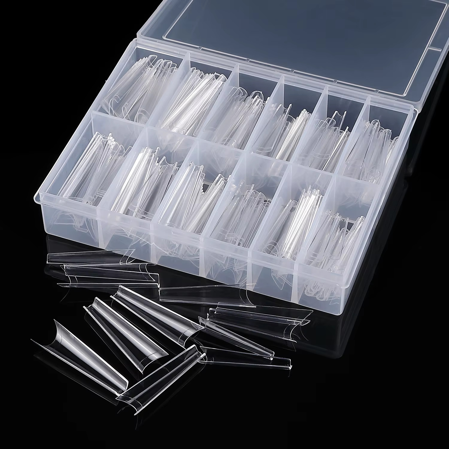 240 pièces/boîte faux ongles conseils carré droit Extra Long demi couverture ongles artificiel acryl