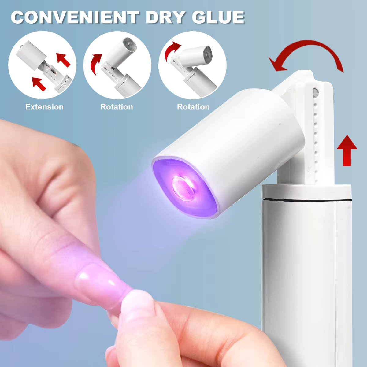 LIMEGIRL Mini LED UV lampe à ongles Gel Rechargeable poli LED lampe à ongles affichage rétractable m