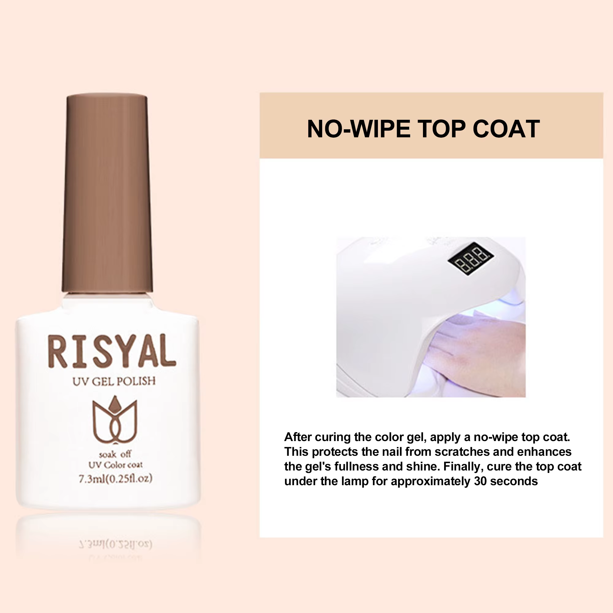 Kit professionnel de gel pour ongles - Fond de teint pour terminer : Base, constructeur, anti-inonda
