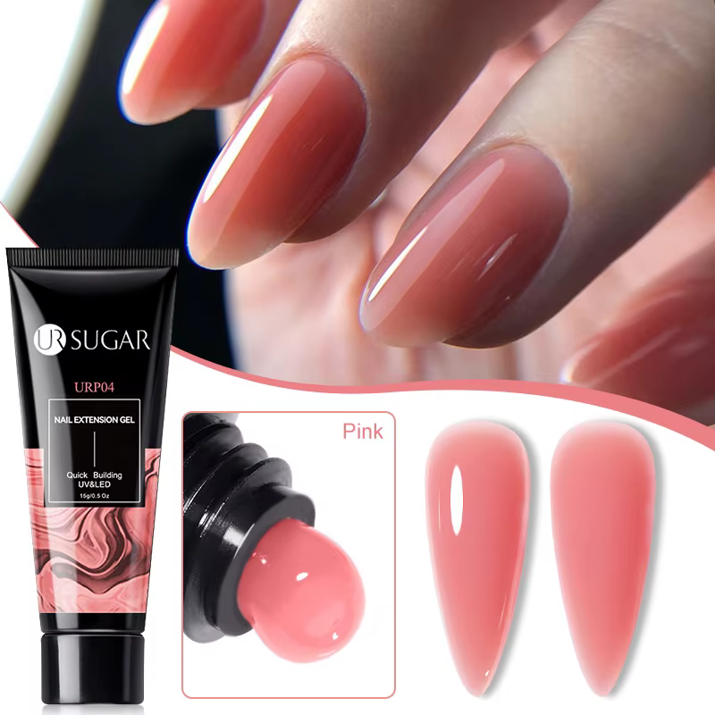 UR SUGAR 15ml Extension vernis à ongles Gel Camouflage nu rose Semi Permanent UV dur Gel ongles doig