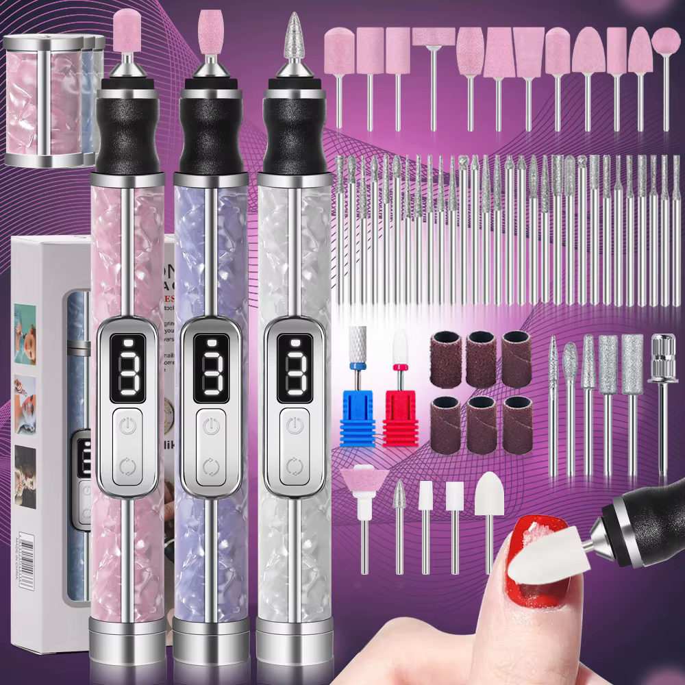 YIKOOLIN ensemble de perceuse à ongles électrique Portable 4 vitesses Kit de manucure et pédicure pr