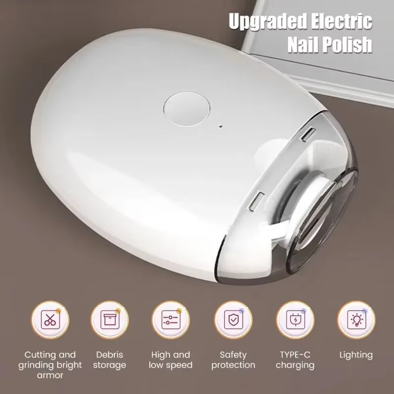 Coupe-ongles électrique 2 en 1 avec lumière LED, broyeur automatique pour bébé et adulte, Mini outil