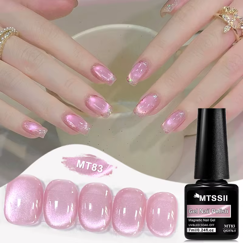 Pink Story Cat – vernis à ongles Gel magnétique, couleur chair, rose, or, Semi-Permanent, UV, fourni