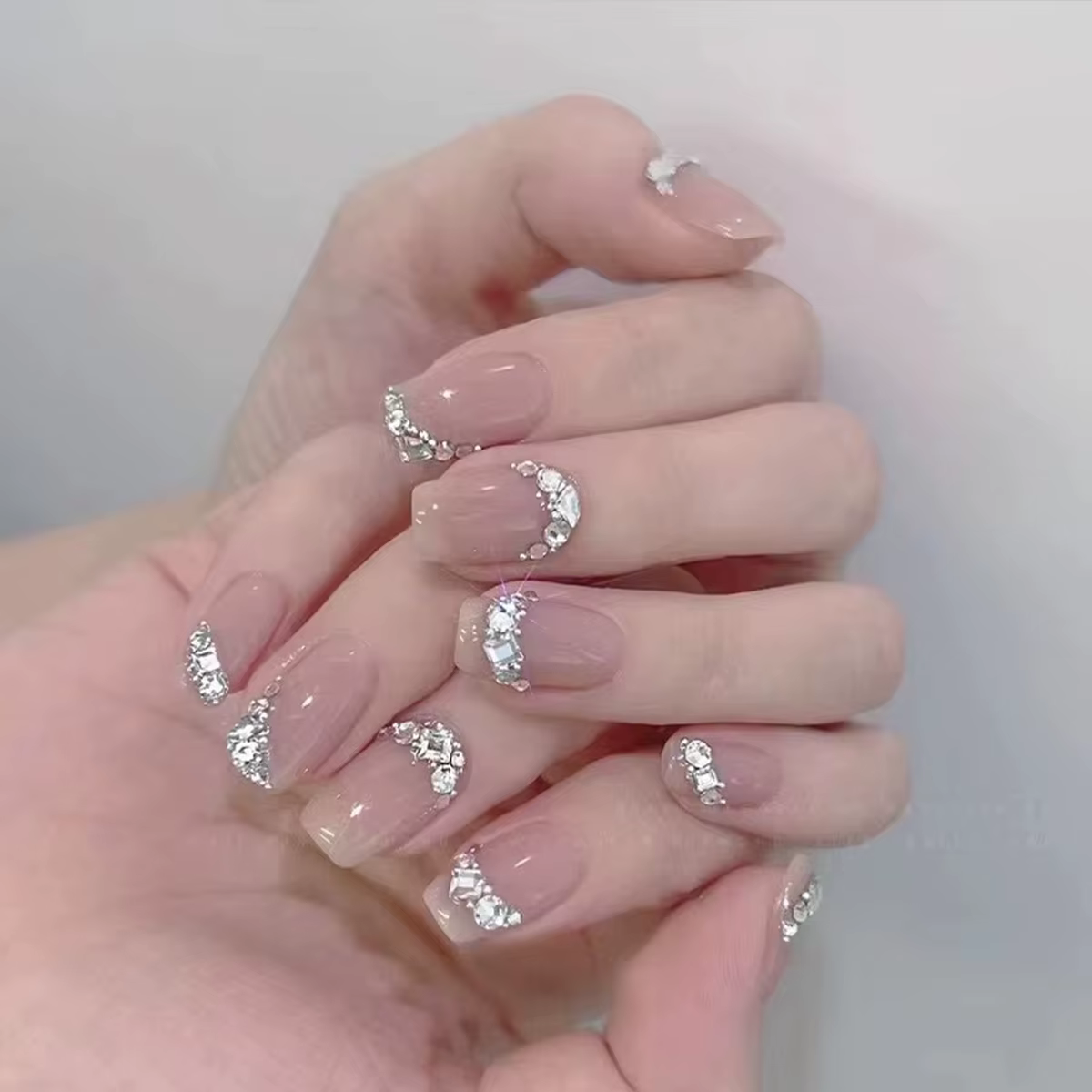 Ensemble d'accessoires multiformes pour ongles, cristal rose, diamant d'eau, perle ronde, diamant, b