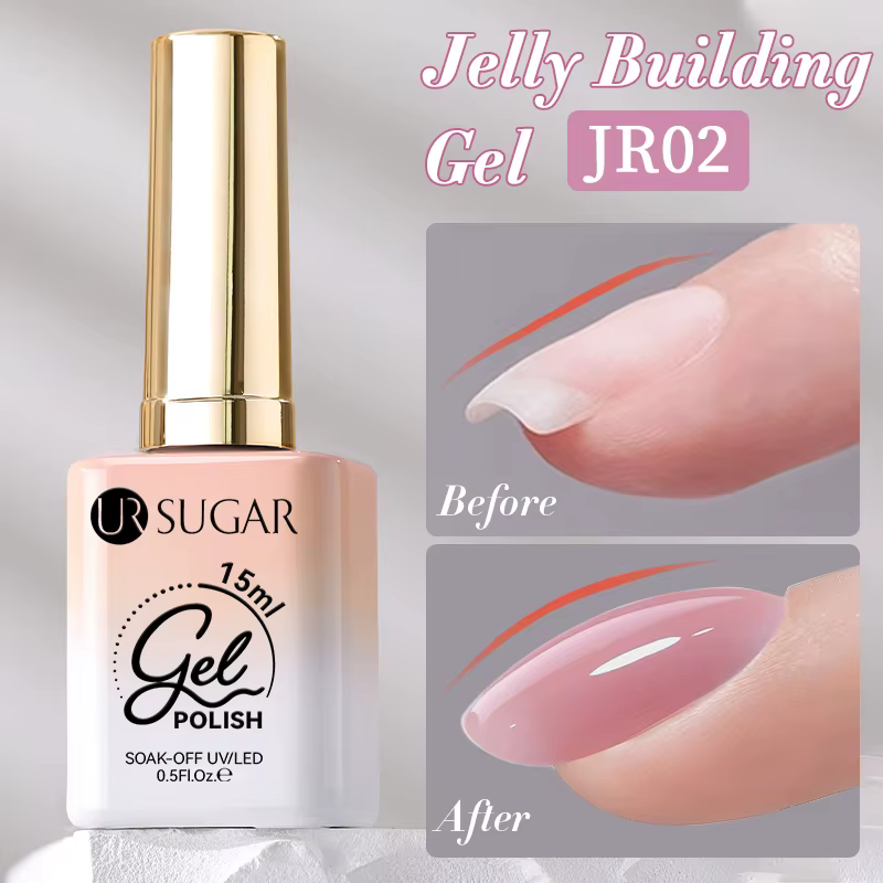 UR SUGAR 15ml 4 en 1 Gel de Construction de gelée pour la Construction renforcer la Base Gel Semi Pe