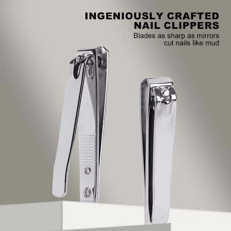 Coupe-ongles professionnel en métal, coupe-ongles avec lime à ongles, outils de manucure tranchants 