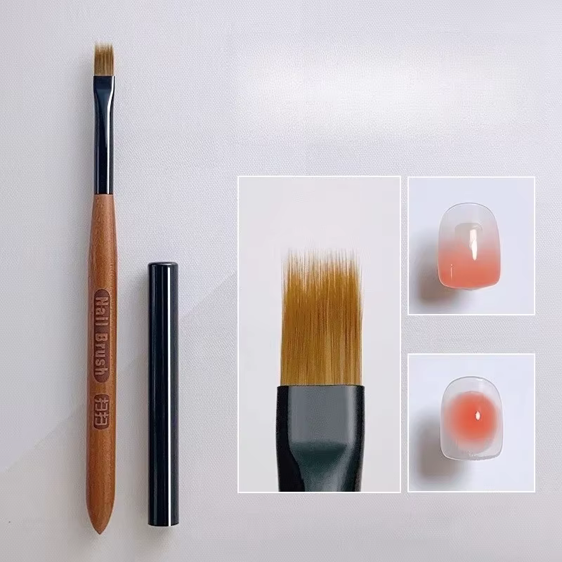 Brosse à ongles en bois dégradé, stylo ombré en acrylique, bricolage, pinceaux pour Gel UV, dessin d