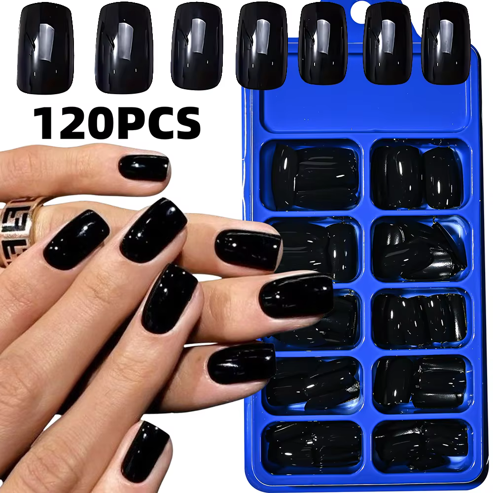 120 faux ongles en gel souple, motifs colorés, imprimé léopard, à presser, pois/coeurs/léopard, pour
