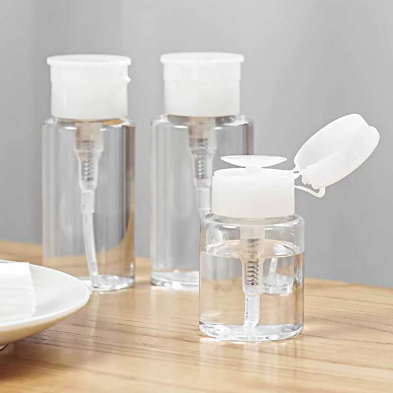 Bouteilles rechargeables, bouteille distributrice à pompe vide, pour vernis à ongles et démaquillant