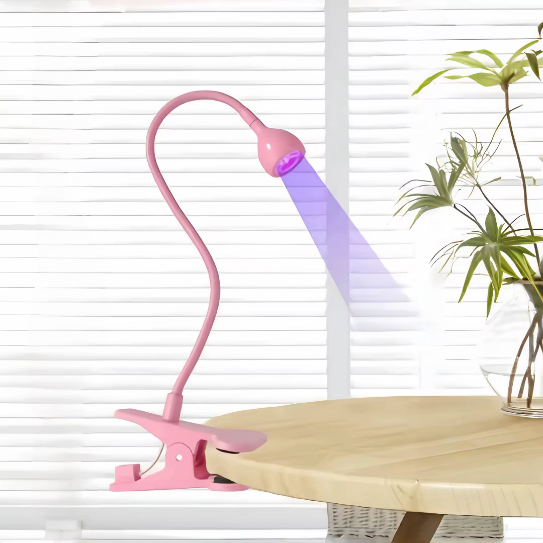 Lampe LED UV pour Séchage des Ongles en Gel, Lampe à Ongles Flexible à Clipser sur Bureau, Mini Lamp
