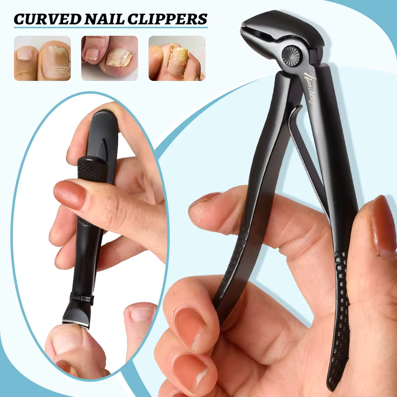 Coupe-ongles pliant pour une coupe facile des ongles épais, des ongles durs, en acier inoxydable, no