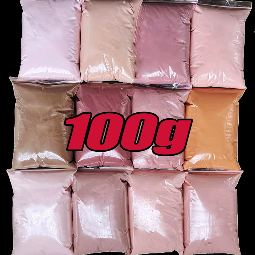 100g professionnel nu rose cristal acrylique poudre 3in1 Extension/travail/sculpture cristal rose po