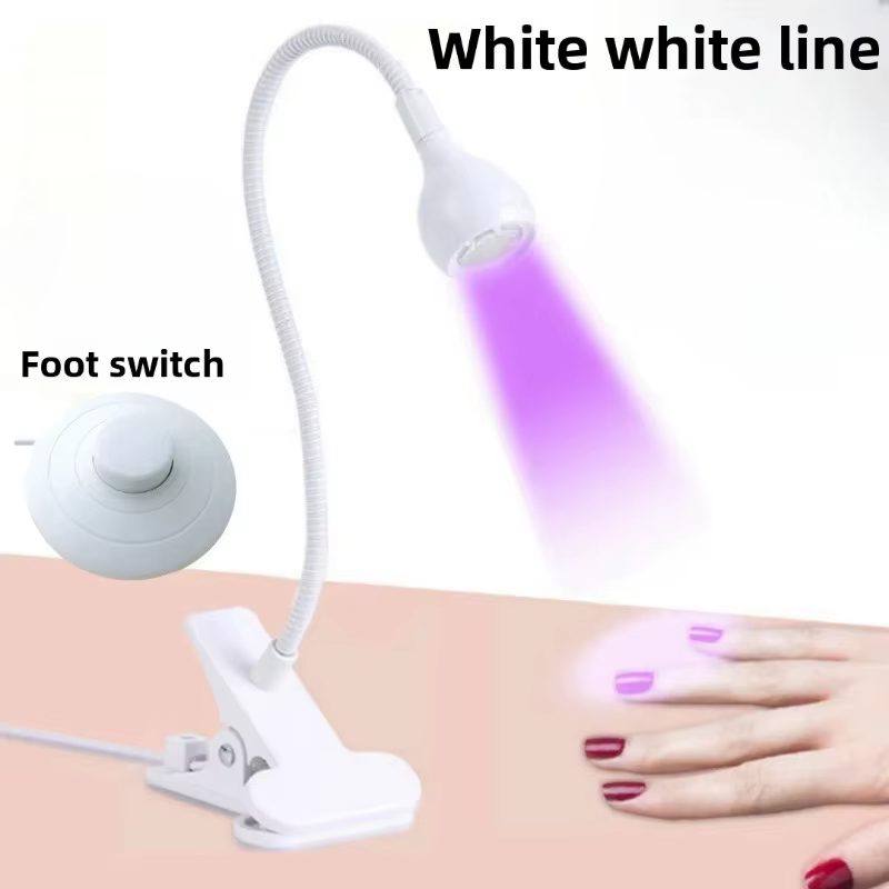 5w pied-pédale interrupteur lampe à ongles Construction spécial LED petite lampe Portable pince laté