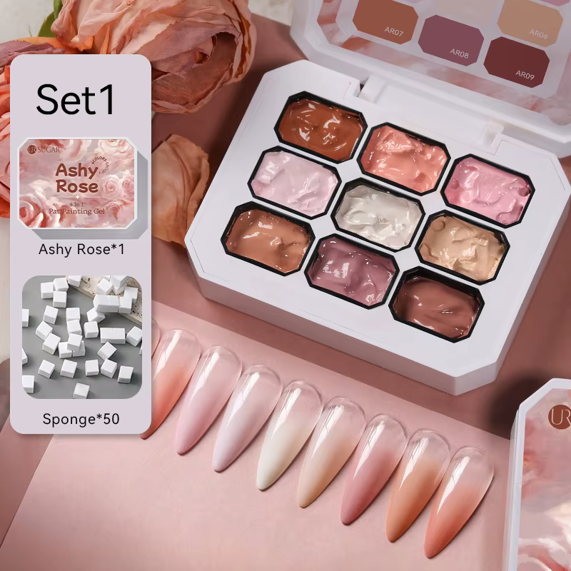 UR SUGAR 4 en 1 Pat peinture Gel vernis à ongles ensemble 9 couleurs Semi Permanent tremper UV LED o