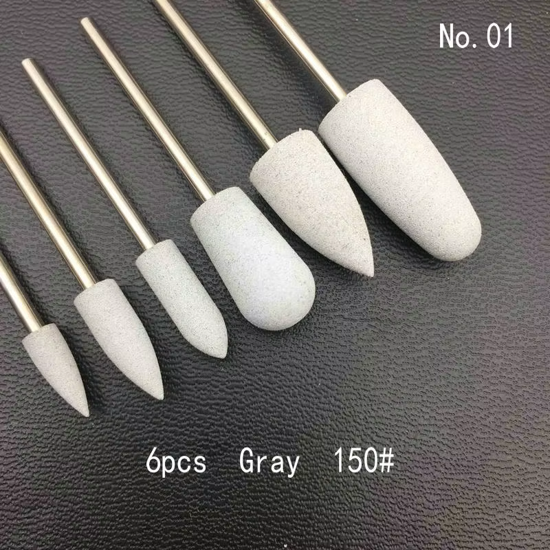 Foret à ongles en caoutchouc et silicone, fraise pour manucure, polisseuse Flexible, lime à ongles é
