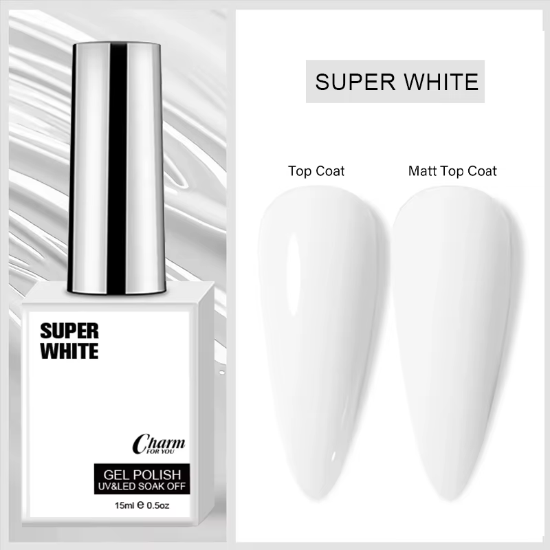 Vernis à ongles Gel classique de 15ml, vernis noir vibrant, nuances blanches et rouges, facile à tre