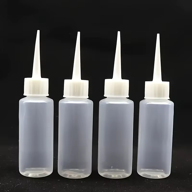 Lot de 4 flacons souples anti-fuite avec embouts de précision, 1,69 oz chacun, pour l'artisanat, la