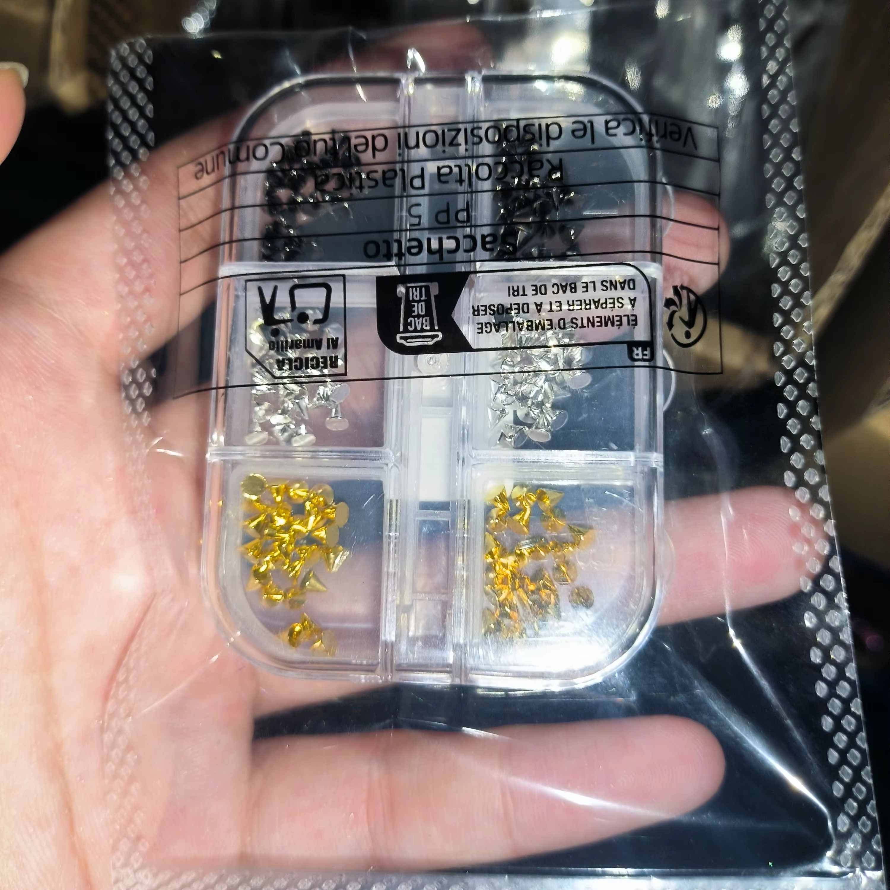 6 grilles 3D Punk métal Rivet breloques pour ongles 1.5/2/3mm or/argent cône rond goujons ongles bij