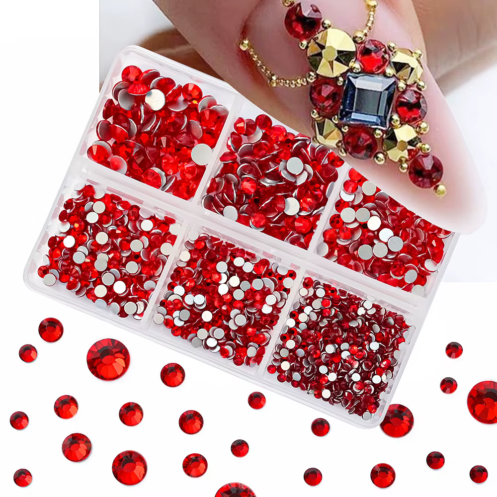 1 boîte Aurora mélange de tailles ss6-ss20 verre Non correcteur à chaud Strass dos plat pierre de cr