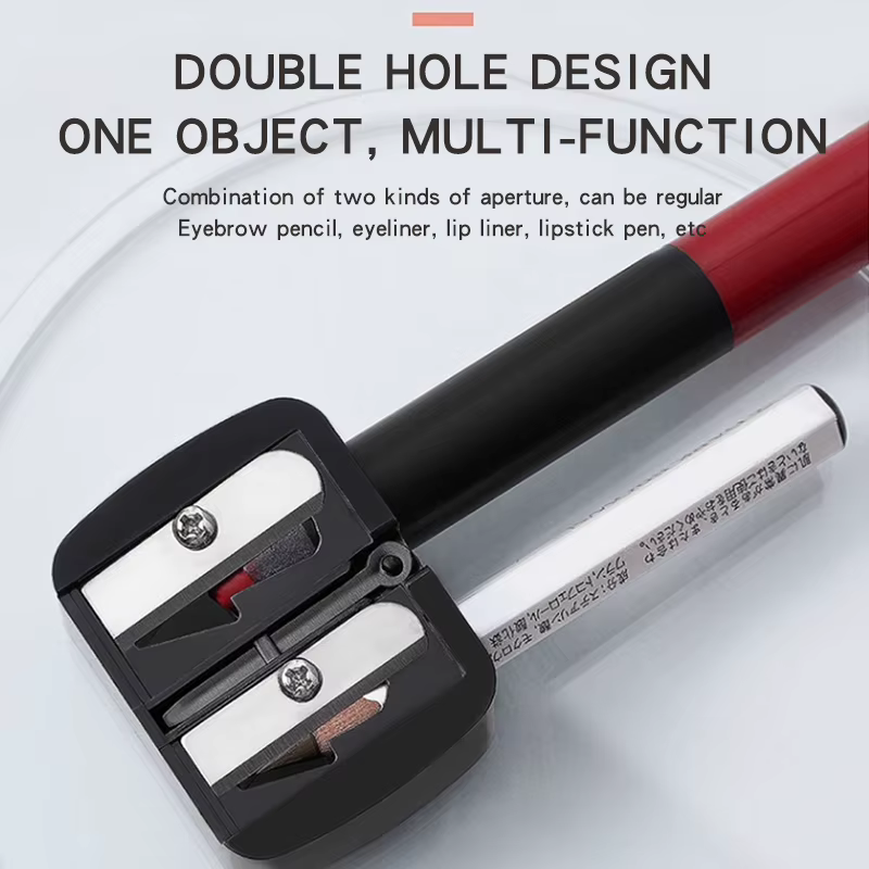 Crayon Eyeliner crayon à sourcils maquillage taille-crayon Double trou conception crayon outil de bo