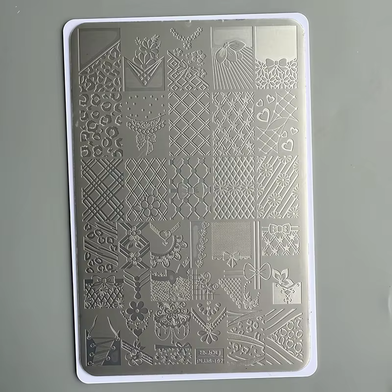 XMQ NAIL ART STAMPING PLATES DESIGNS DE LACE IMAGEPLATES STYLE DENIM TEMPLATÉ