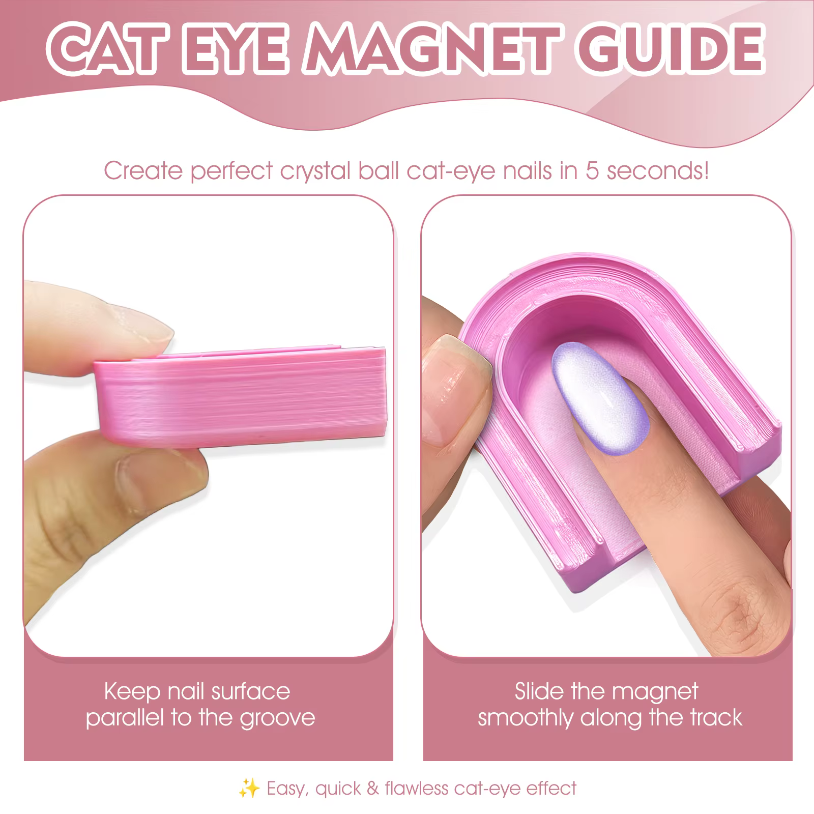 Outil de guidage de vernis Gel magnétique en forme de U, support d'assistant magnétique pour ongles