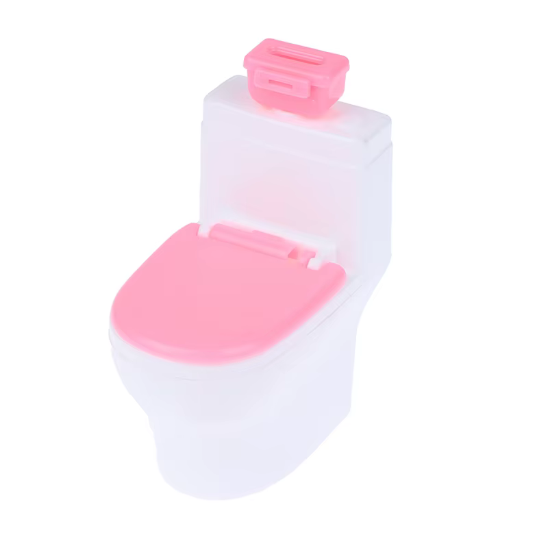 Meubles de maison de poupée, salle de bain Vintage, modélisation de toilettes, accessoires de jouets