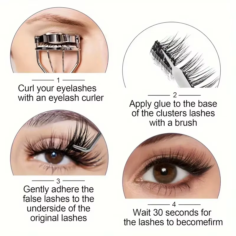 Colle à cils longue durée Super forte, 7G, imperméable, aspect naturel, Non irritante, applicateur à