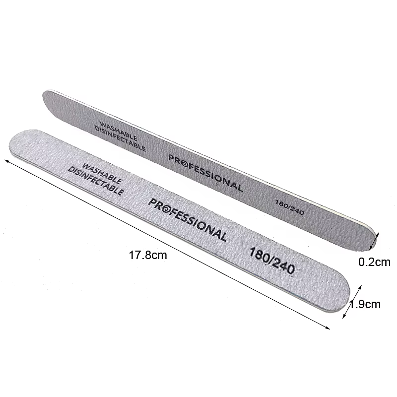 100 pcs/lot limes à ongles professionnelles 180/240 meulage polissage manucure pédicure Double face 