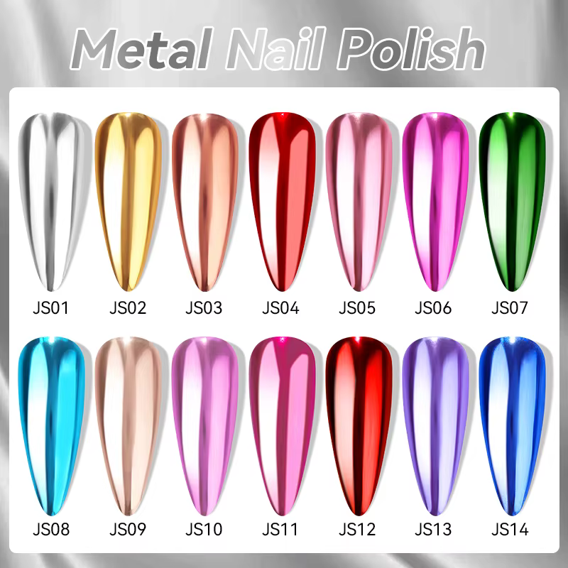 LILYCUTE 7ml miroir métallique Vernis à ongles pas besoin de lampe UV LED fournitures pour ongles Ve