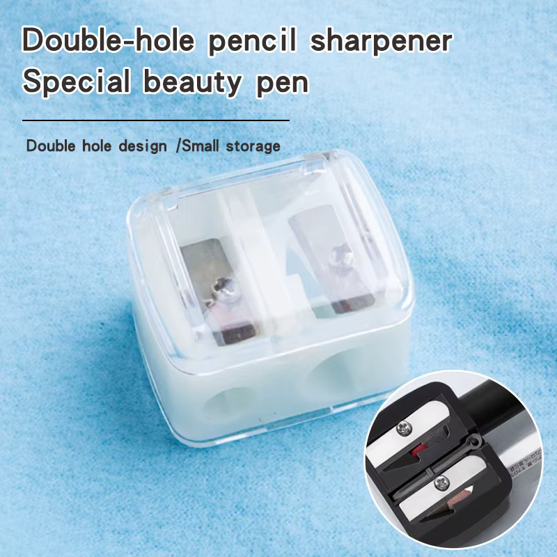 Crayon Eyeliner crayon à sourcils maquillage taille-crayon Double trou conception crayon outil de bo