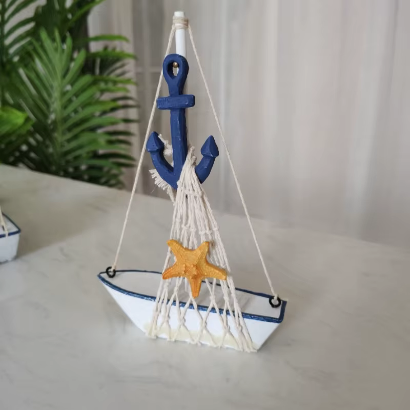 Mini cordes et ancres décoratives pour voilier en bois, cadeau commémoratif de style méditerranéen p