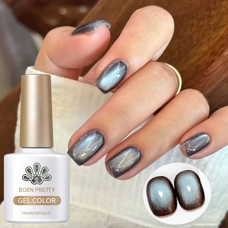 BORN PRETTY 10ml/15ml Gel Magnétique Vert Guava Effet Chat Brillant Semi-Permanent Soak Off Vernis U