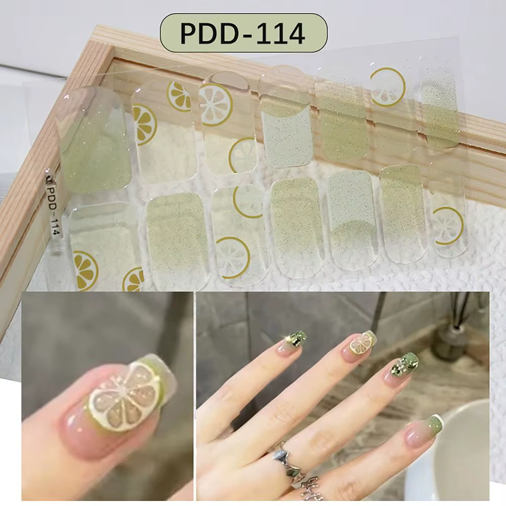 Autocollants pour Ongles en Gel Semi-durci, Floristique, Couverture Complète, Verhéritage, DIY, 14 B