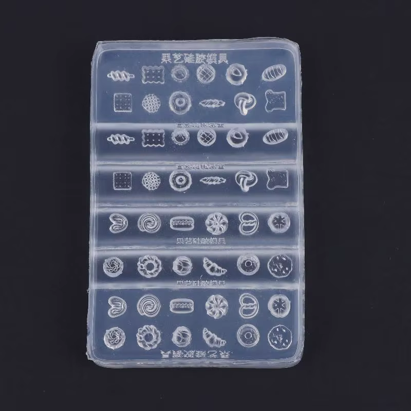 Moule en silicone pour nail art, mini moule à dessert, outils de cuisson pour pain, croissants, toas