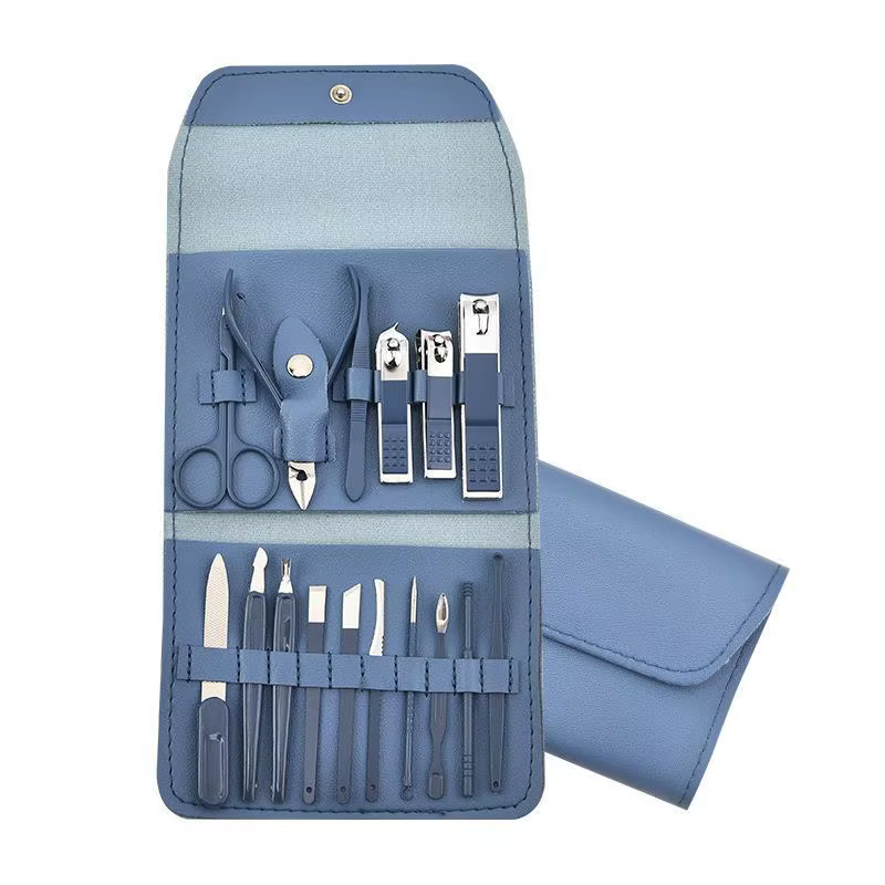 Ensemble de manucure 16 pièces, outils de manucure et de pédicure en acier inoxydable de qualité sup