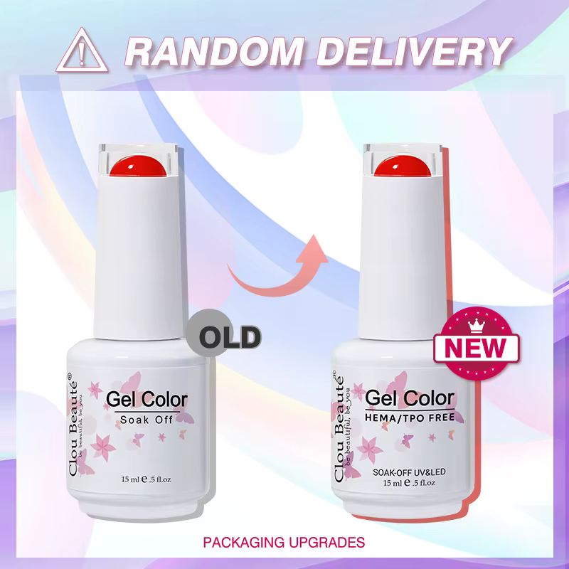 Clou Beaute 15ml rouge noir blanc vert néon Gel vernis à ongles couche de finition velours haut 400