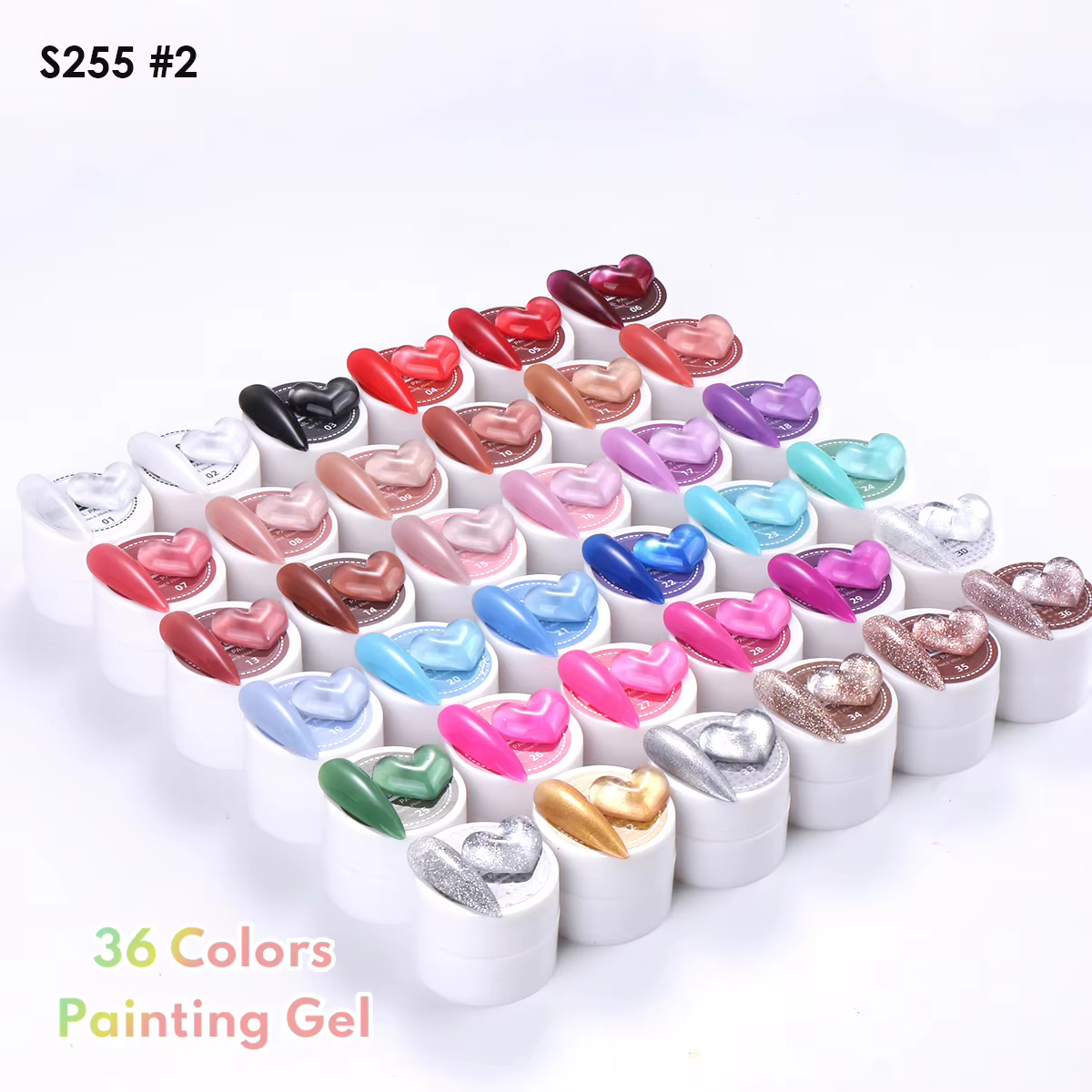 36 couleurs peinture brillante solide vernis à ongles Gel nu brillant couleur vernis Semi Permanent