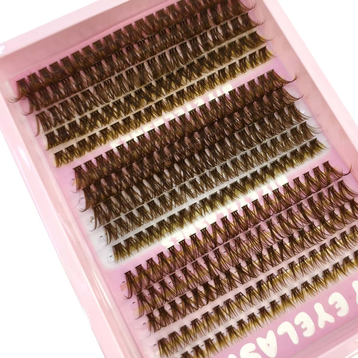 HBZGTLAD Spikes 40P-120P grappes de cils marron naturellement 240 grappes faux cils extensions de ci