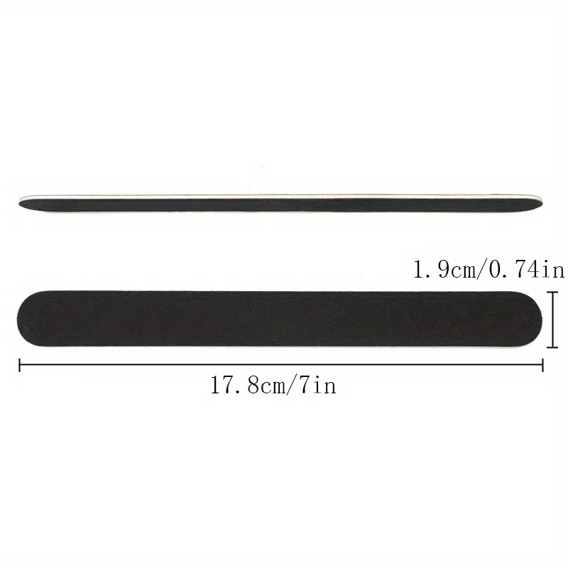 Lime à ongles professionnelle Double face grain 100/180, outil de soin des ongles noir et ongles à d