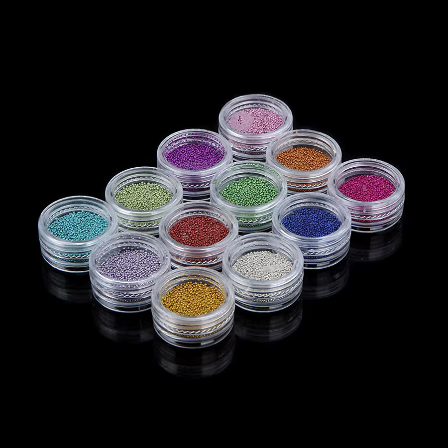 Perles de Caviar pour Nail Art, Micro perles métalliques, embellissement pour Nail Art, décoration d