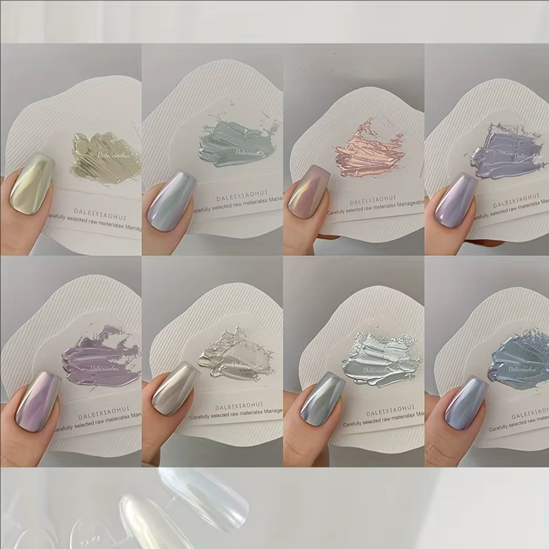 Poudre à ongles dégradée Aurora, effet miroir galvanisé multicolore, paillettes scintillantes pour N