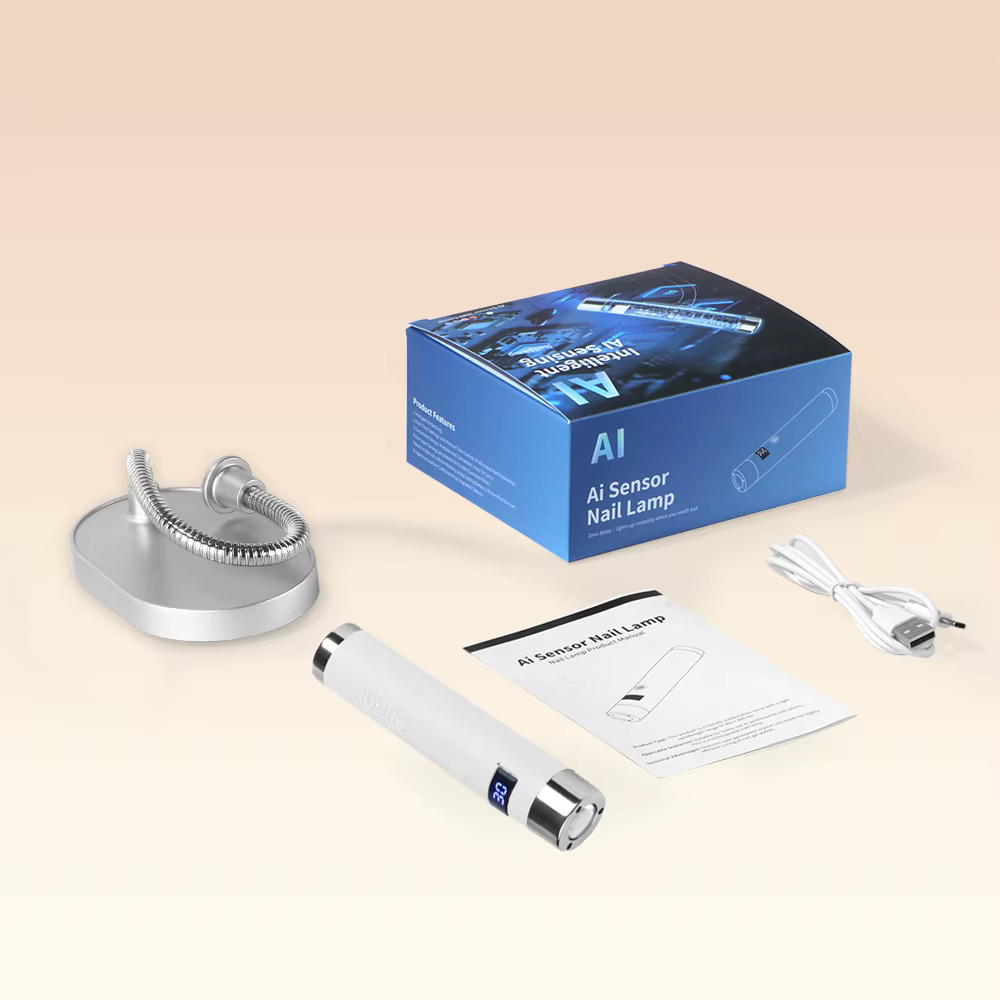 Lampe à ongles avec capteur Ai, Mini lampe UV LED, Rechargeable, sans fil, pour bureau et séchage po
